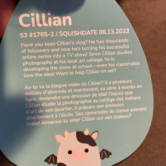 Squishmallows Cillian the bat cow clip - Picture 5 of 5